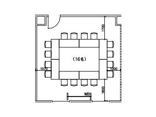 会議室2（日本橋プラザ）の図面
